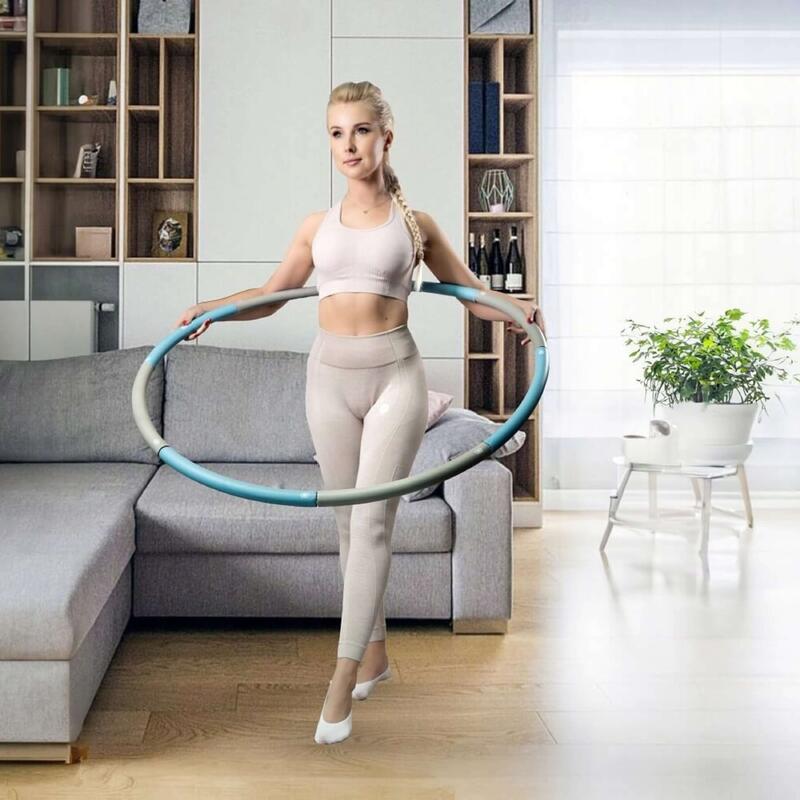 Hula Hop obręcz do ćwiczeń fitness cardio gładkie składane 8 elementowe DrFit