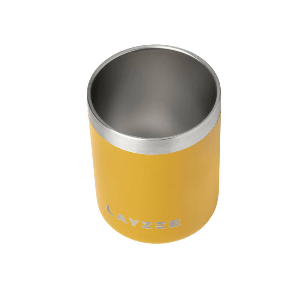 Thermobecher 330ml, Edelstahl - doppelwandig, gelb 3/7