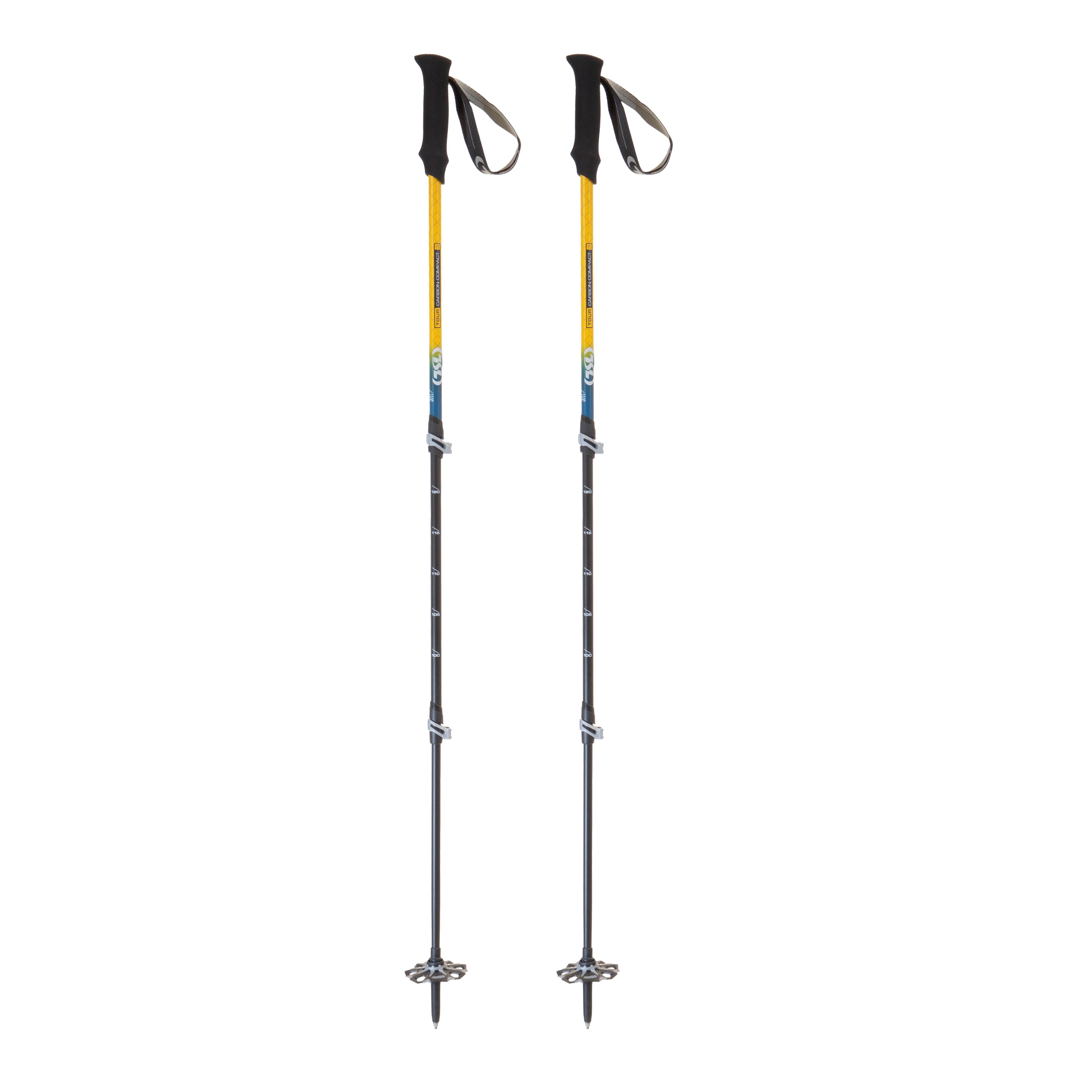 Tsl - Bâtons De Trekking Tsl - Télescopique - Tour Carbone Compact 3 Light Swing - Bâton De Randonnée - Incolore|jaune|orange - Taille Unique - Decathlon