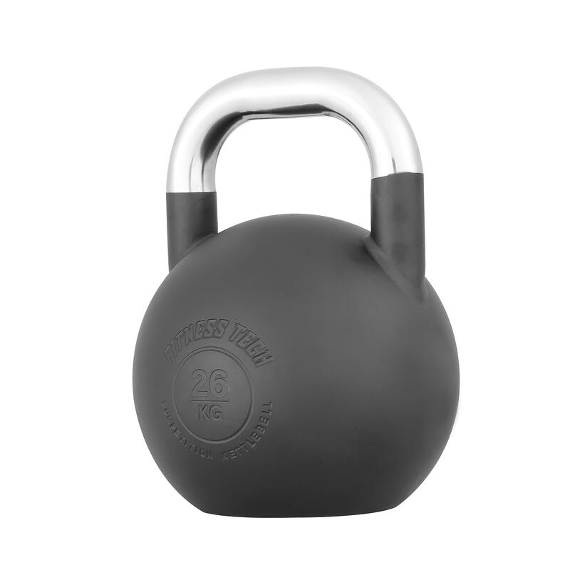 Kettlebell Competición Fitness Tech 26 kg Negro