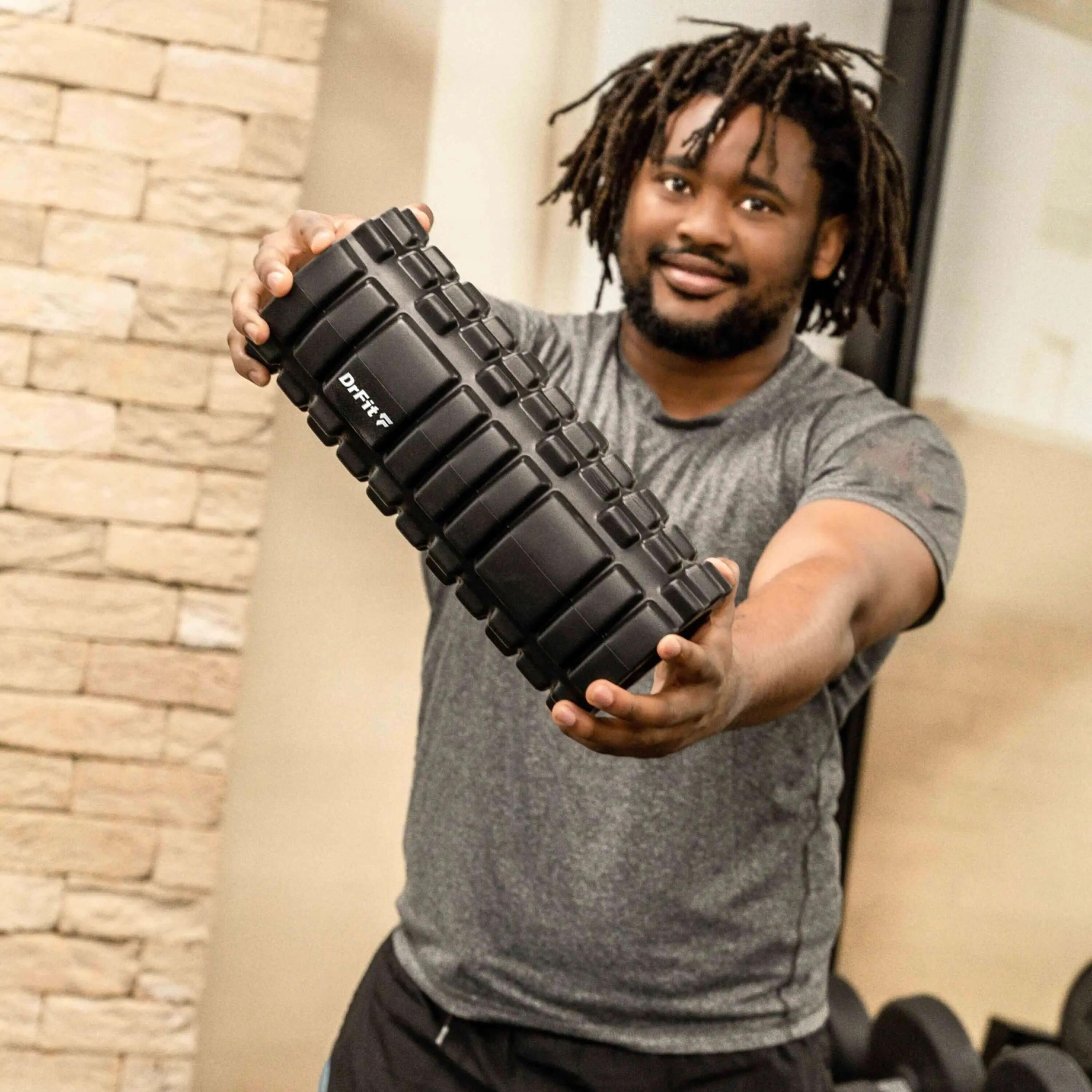 Roller wałek do masażu pleców rehabilitacji masażer do ciała z wypustkami DrFit 3/5