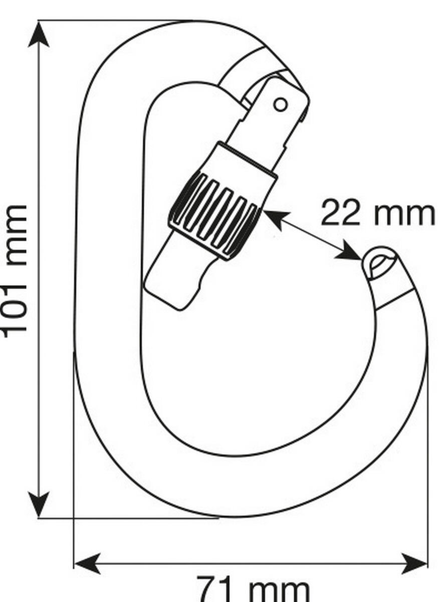 Karabinek wspinaczkowy Nimbus Lock - Gun Metal - Fuchsia 6/7