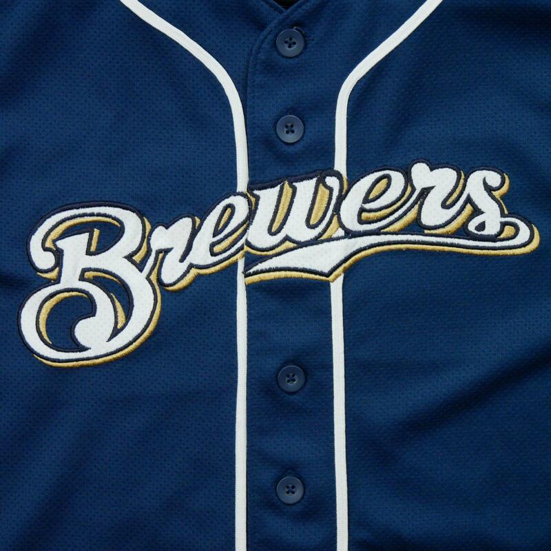 Segunda Vida - Jersey de los Milwaukee Brewers de la MLB de Majestic - Muy Bueno