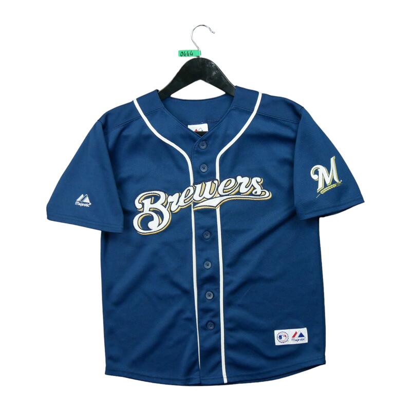 Segunda Vida - Jersey de los Milwaukee Brewers de la MLB de Majestic - Muy Bueno