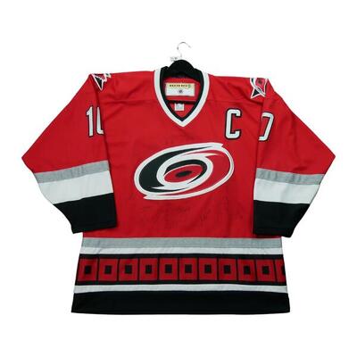 Maglia NHL autografata dei Carolina Hurricanes di Ron Francis