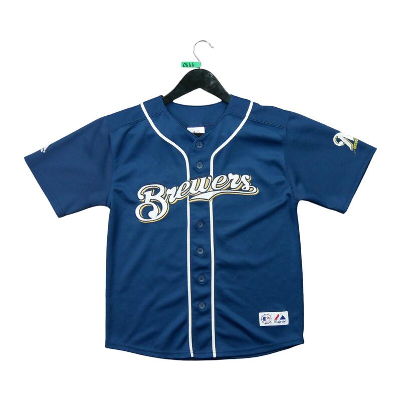 Segunda Vida - Jersey de los Milwaukee Brewers de la MLB de Majestic - Muy Bueno