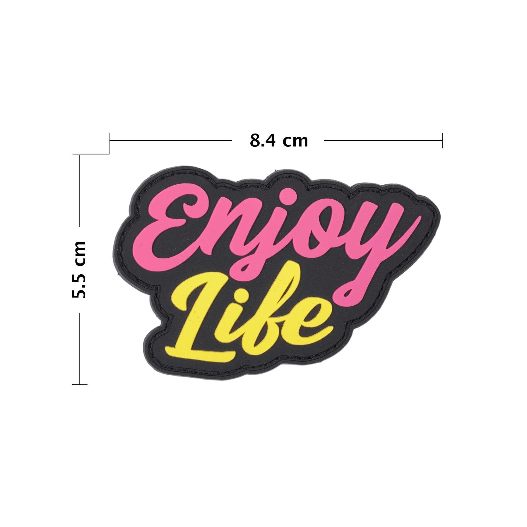 Patch Elitex Opleiding Enjoy Life Pvc Klittenband voor rugzakken 4/4