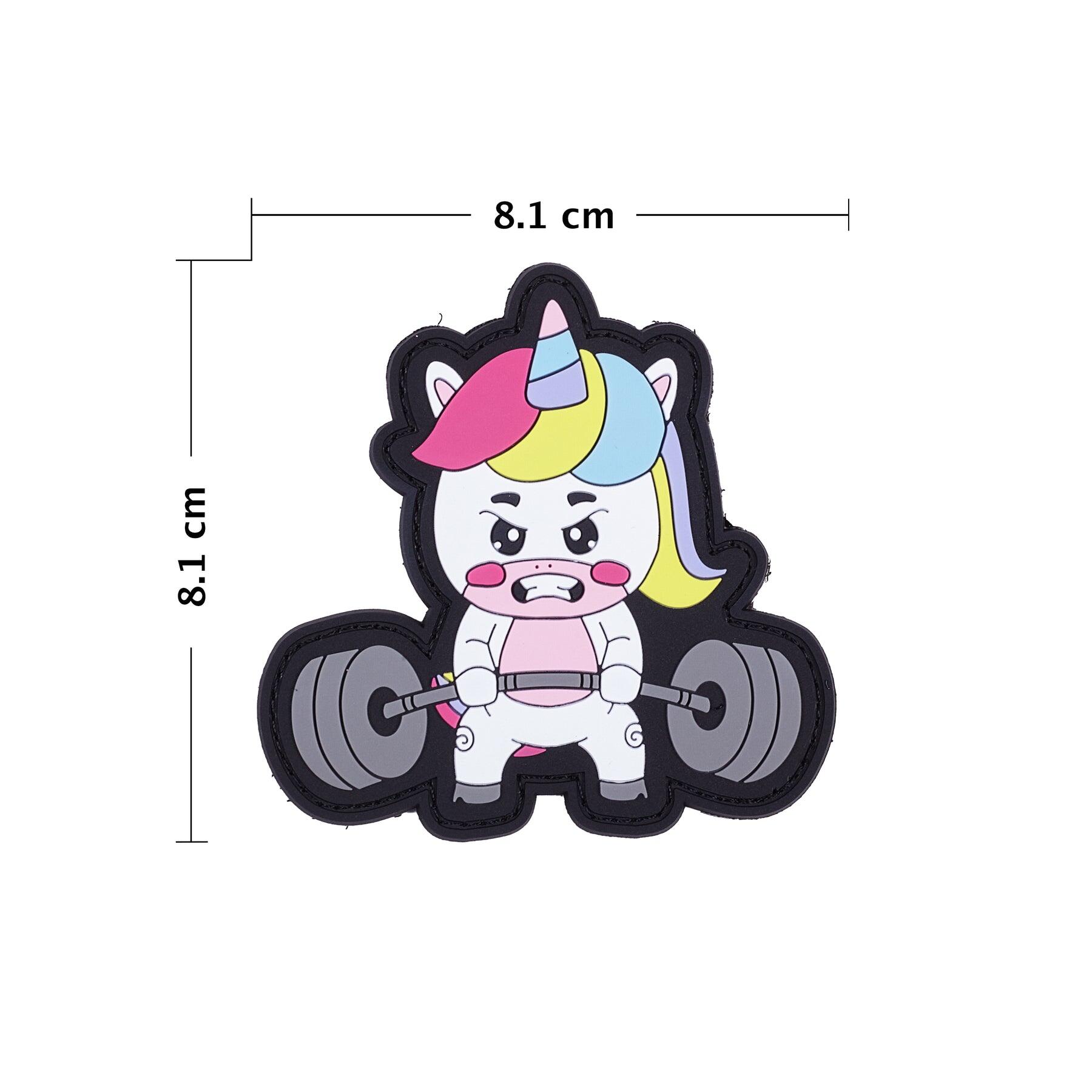Patch Elitex Opleiding Unicorn Bodybuilder Pvc Klittenband voor rugzakken 3/3
