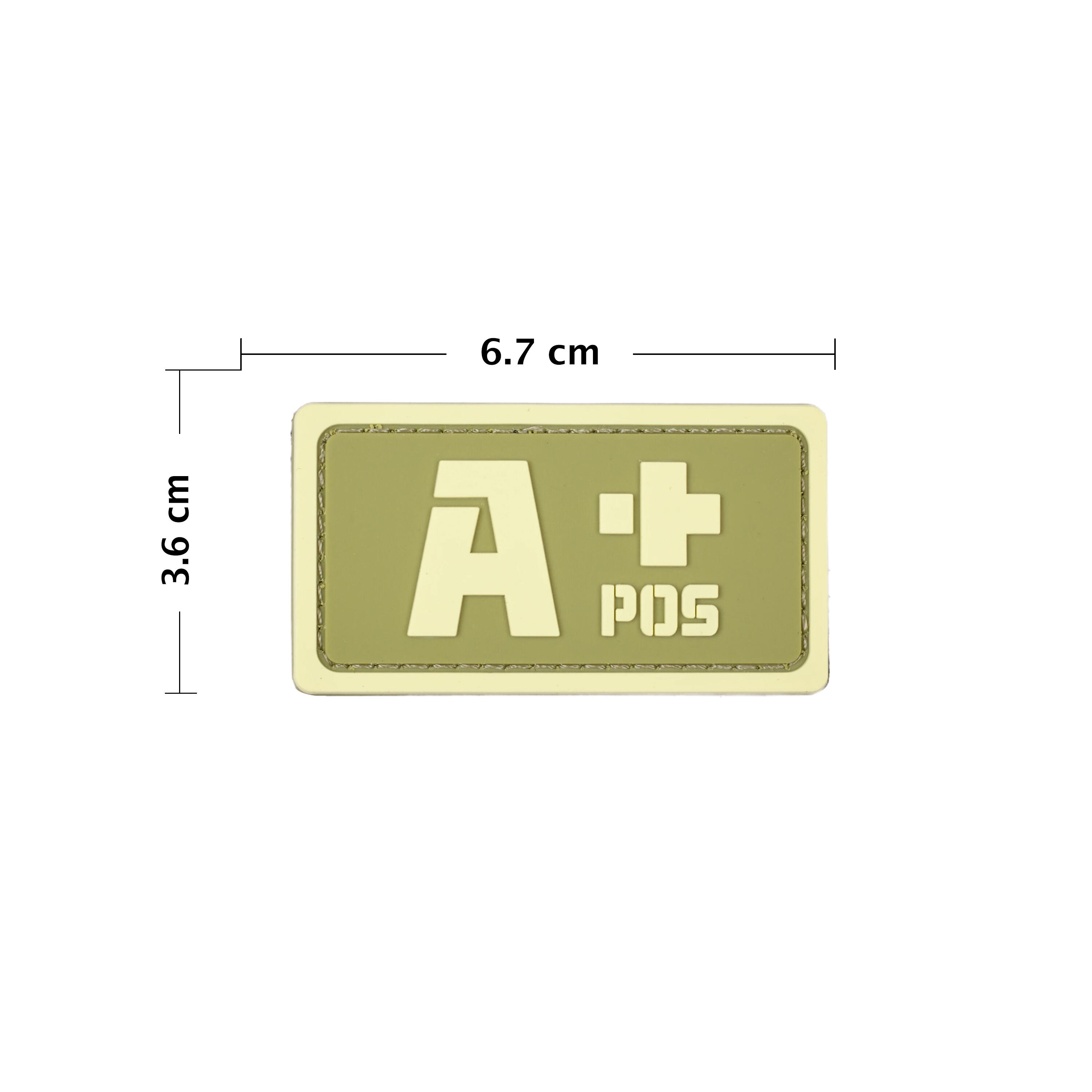 Elitex Training Blutgruppe A+ Pvc Velcro Patch für Rucksäcke 2/3