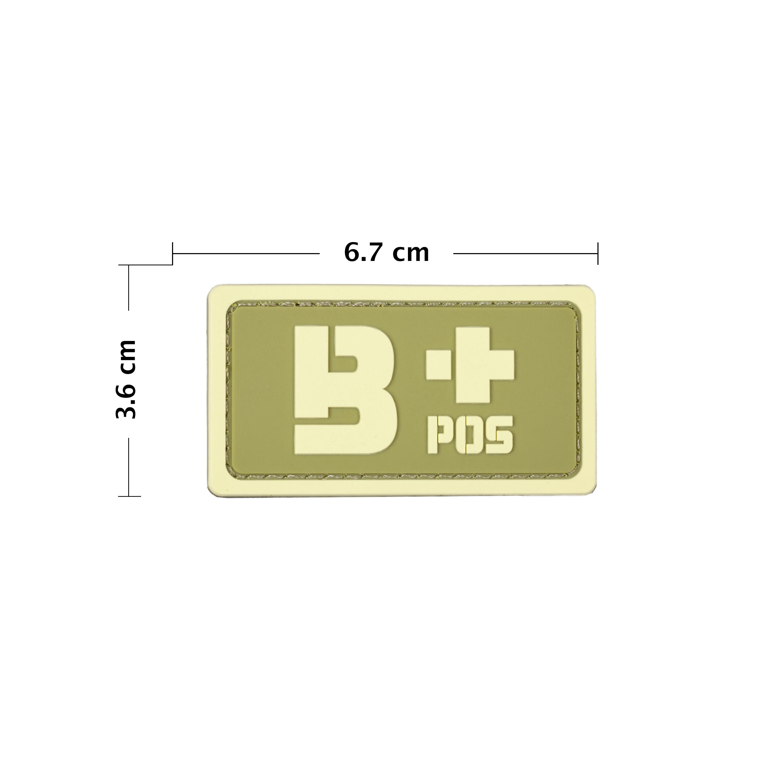 Elitex Training Blutgruppe B+ Pvc Velcro Patch für Rucksäcke 3/4