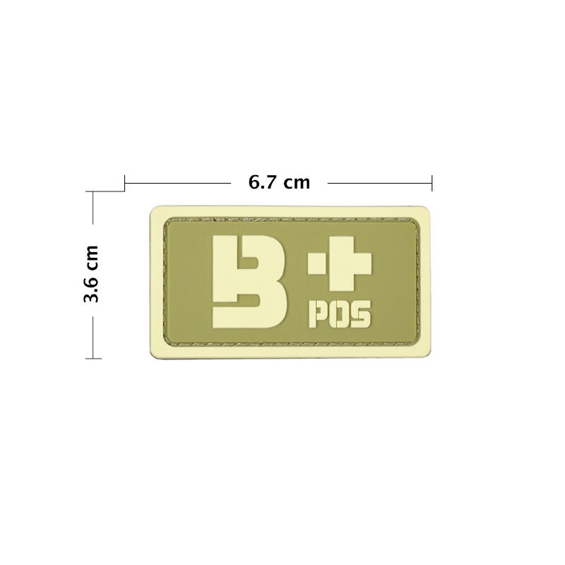 Elitex Training Groupe sanguin B+ Pvc Velcro Patch pour sacs à dos