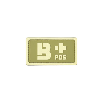 Elitex Training Blutgruppe B+ Pvc Velcro Patch für Rucksäcke