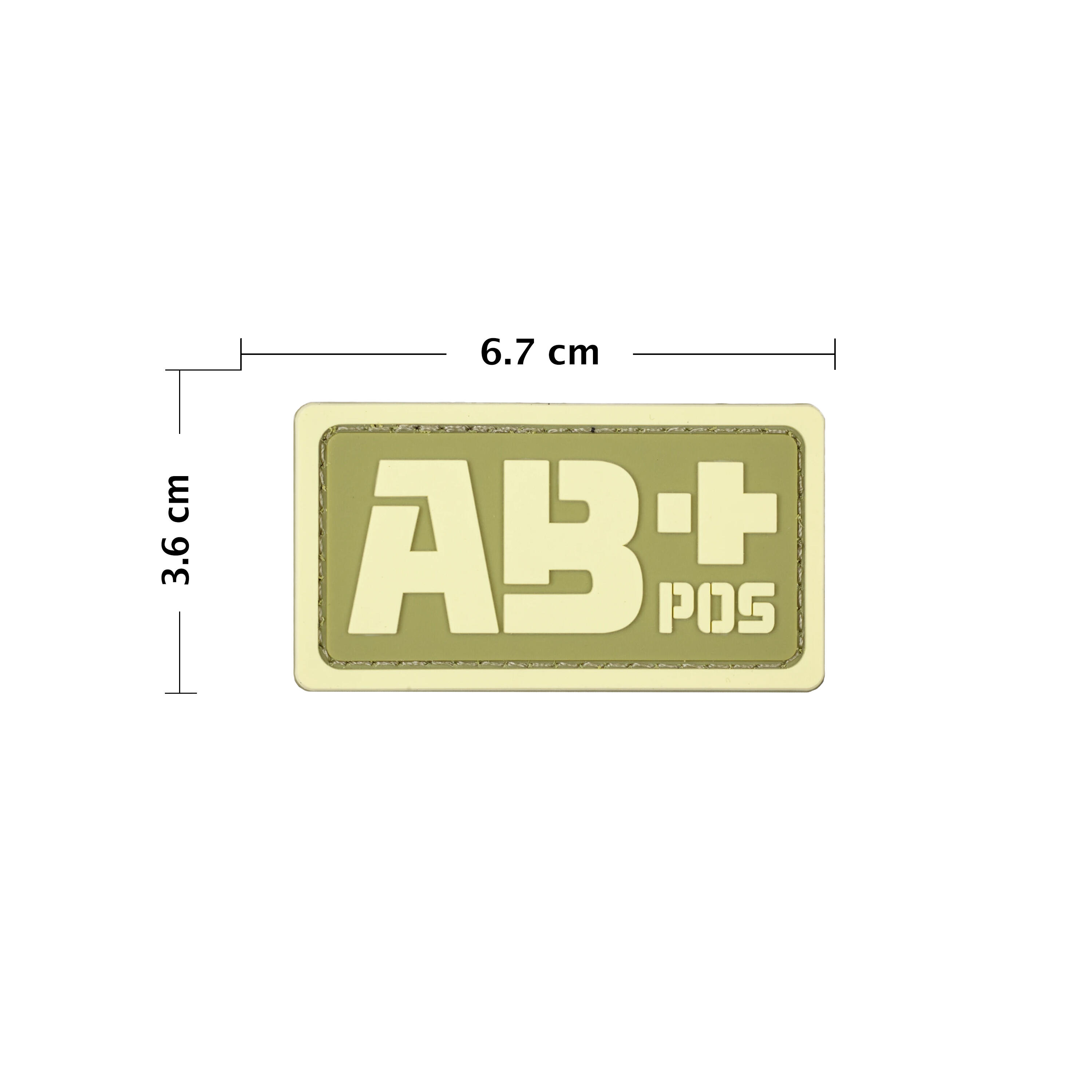 Elitex Training Gruppo sanguigno AB+ Pvc Velcro Patch per zaini 3/4