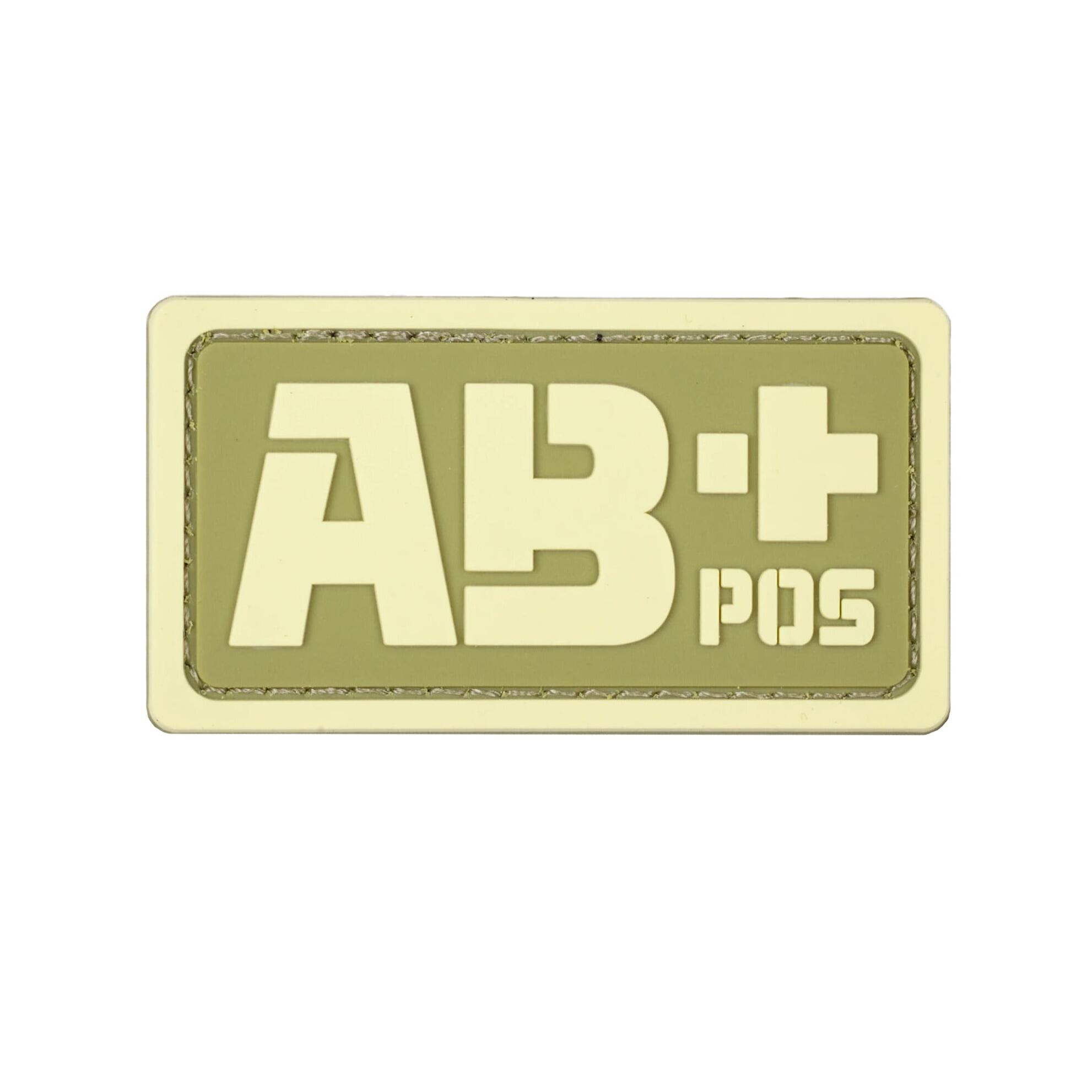 Elitex Training Blutgruppe AB+ Pvc Velcro Patch für Rucksäcke 1/4