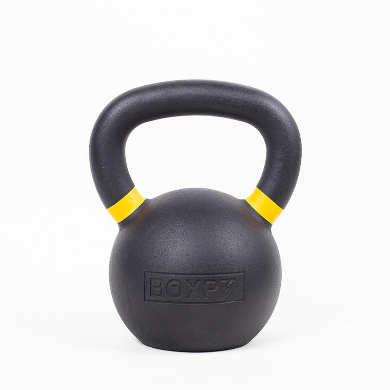 Boxpt Equipment - Kettlebell Iron Powder Coated - Kettlebell - Noir|orange - 16 Kg - Decathlon