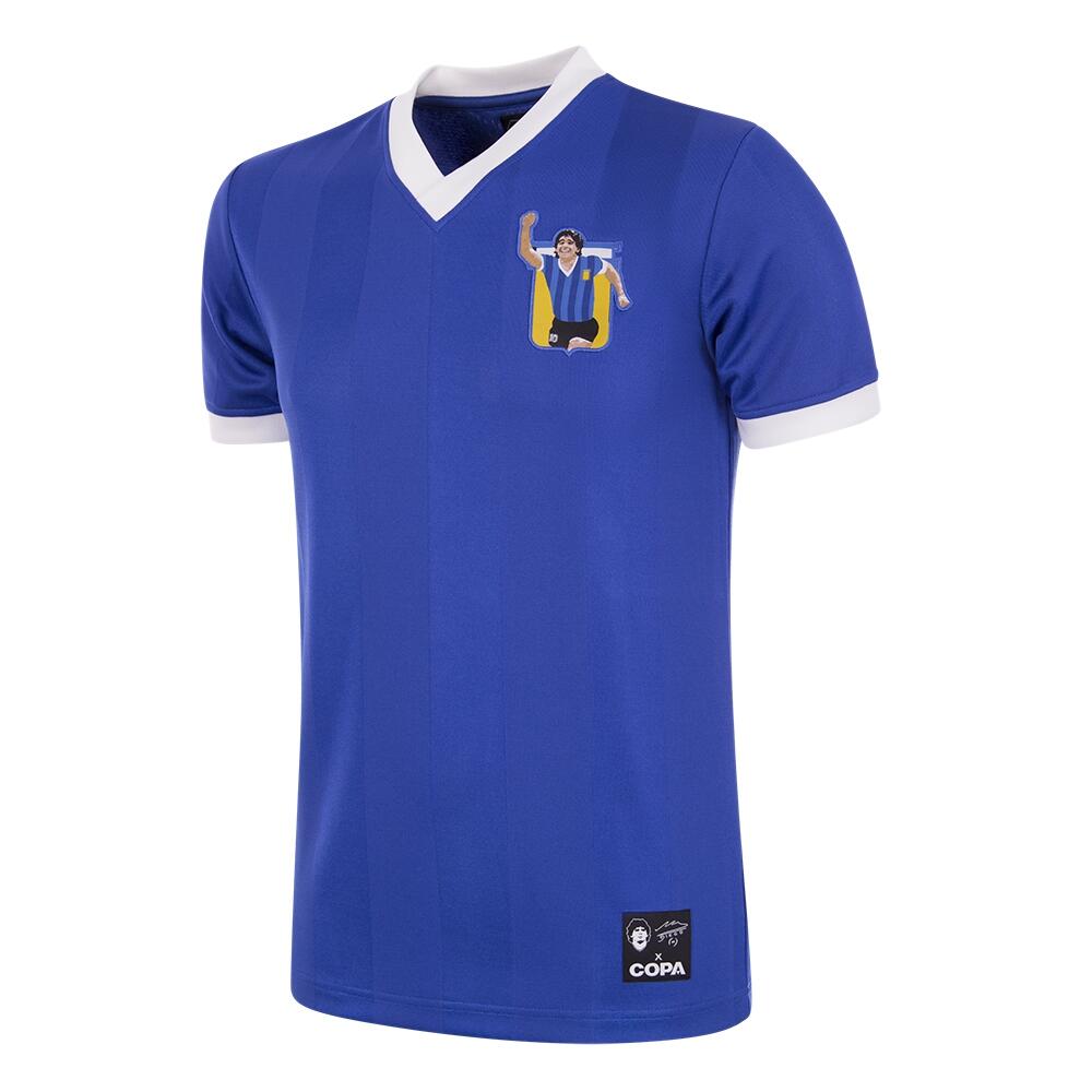 COPA FOOTBALL Retro Voetbalshirt - Heren - Maradona X COPA Argentina 1986 Uitshirt - Blauw