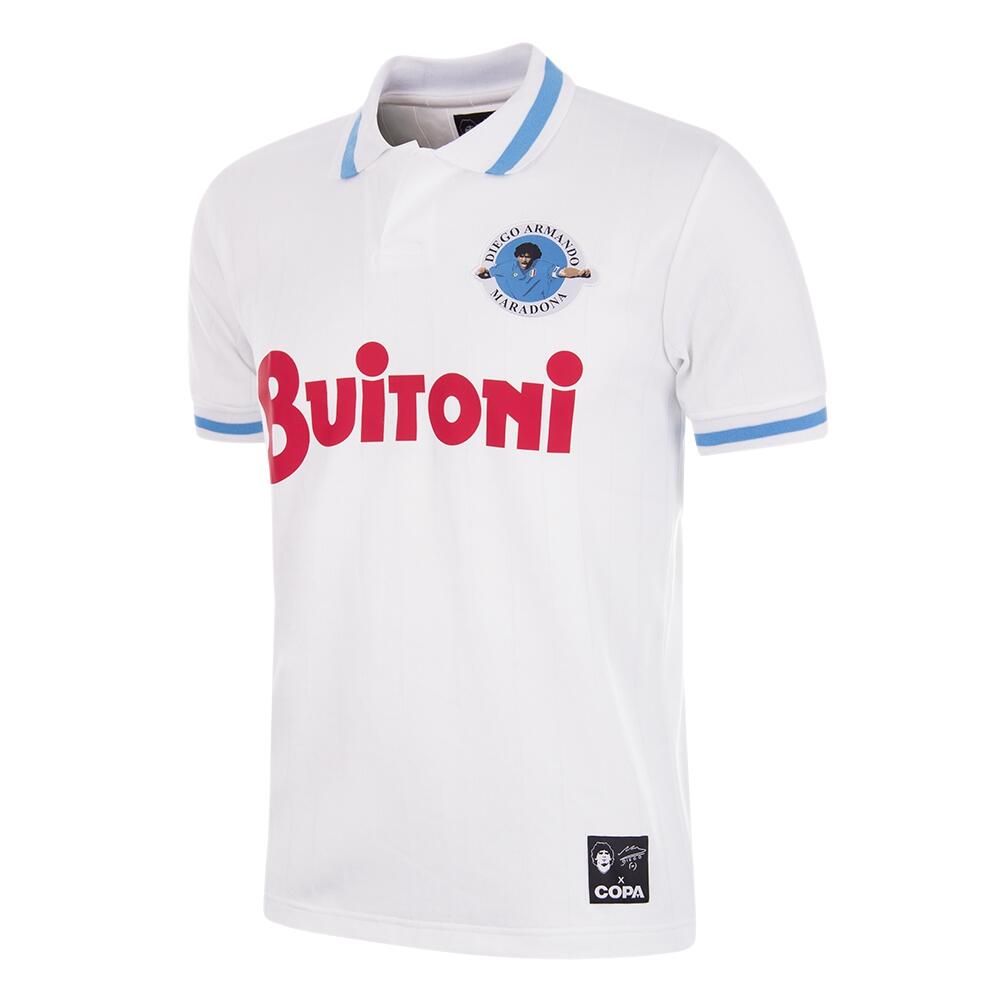 COPA FOOTBALL Retro Voetbalshirt - Heren - Maradona X COPA Napoli 1986-87 Uitshirt - Wit