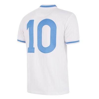Camiseta de Fútbol Retro - Adulto - Maradona x COPA Napoli 1986 - 87 - Blanco