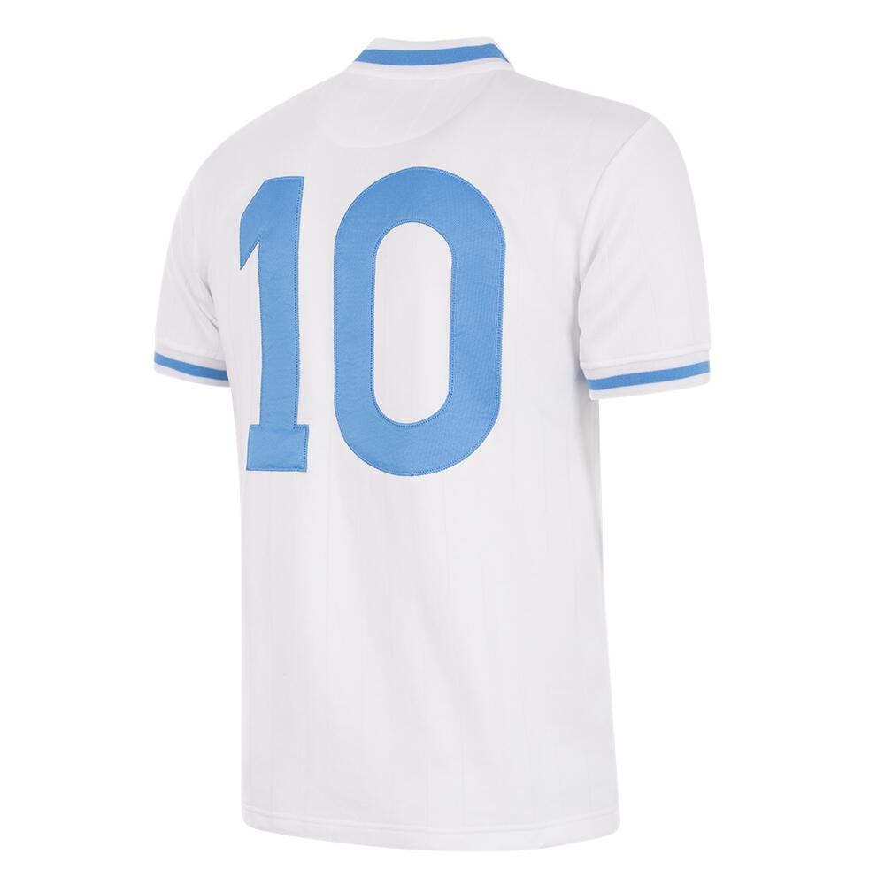 Koszulka retro piłkarska dla dorosłych - Maradona x COPA Neapol 1986-87 - Biały