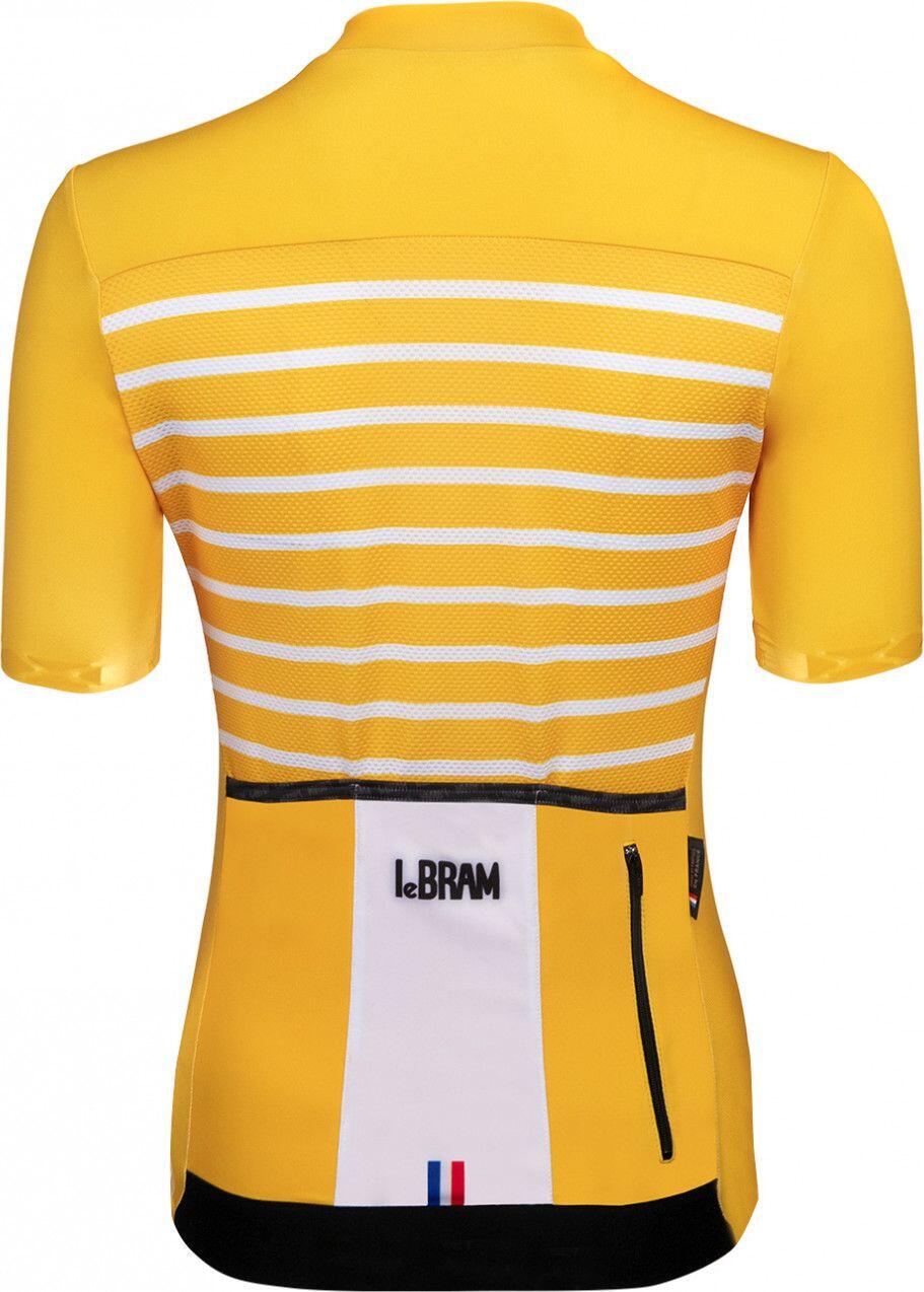 Maillot LeBram Ventoux de manga corta para mujer, corte ajustado amarillo 4/7