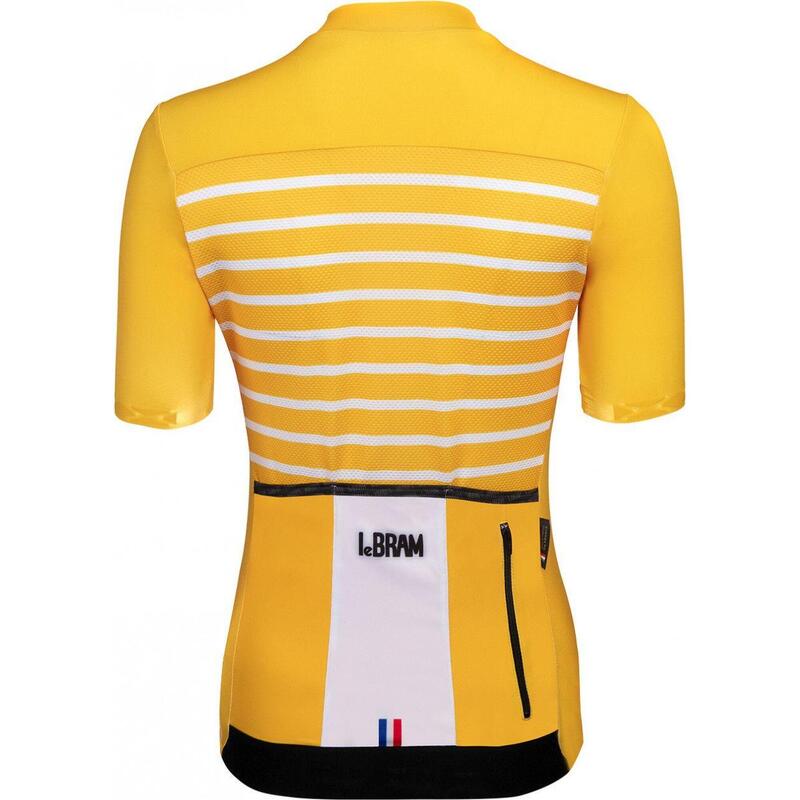 LeBram Ventoux Women's Short Sleeve Jersey Yellow Fitted