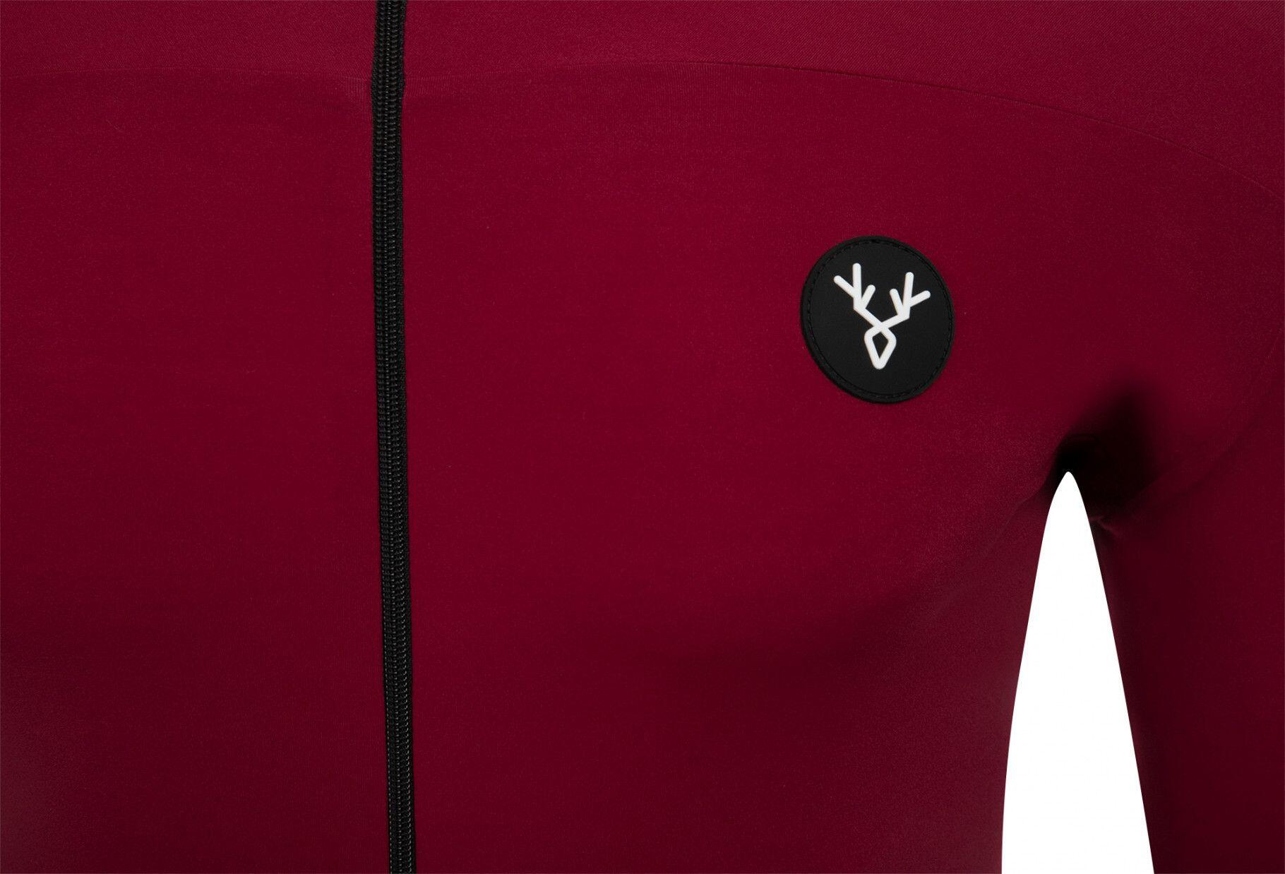 Maillot Manches Courtes LeBram Allos Bordeaux Coupe Ajustée 3/6