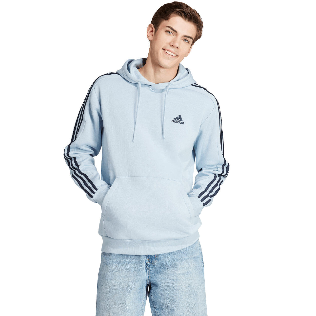 Bluza męska adidas Essentials Fleece 3-Stripes Hoodie 3/5