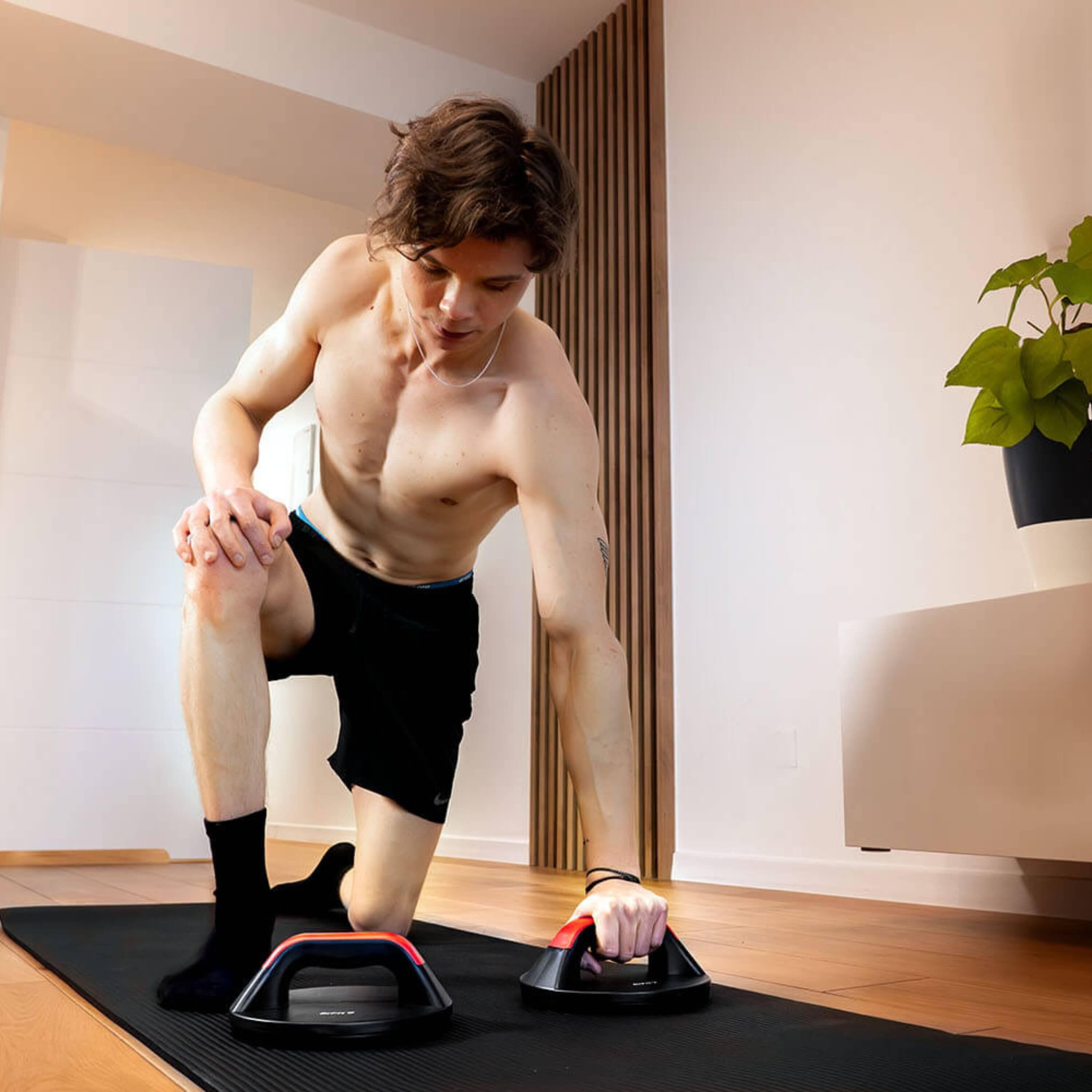 Paraletki rotacyjne podpórki do pompek z uchwytami do treningu siłowego DrFit 4/7