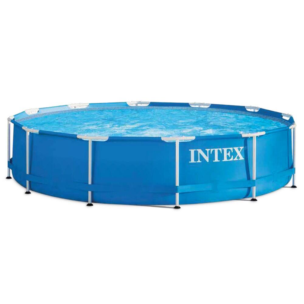 Intex - Intex - Metal Frame - Piscine - 366x76 Cm - Ronde - Piscine Intérieure - Piscine - Bleu - Taille Unique - Decathlon