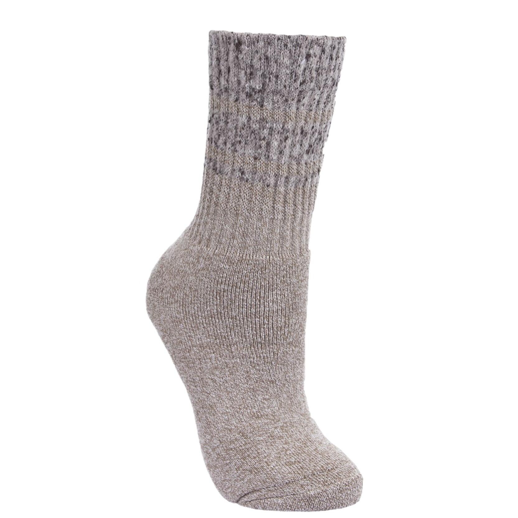 Hadley Chaussettes De Marche (2 Paires) Femme (Bordeaux / Beige) 2/4