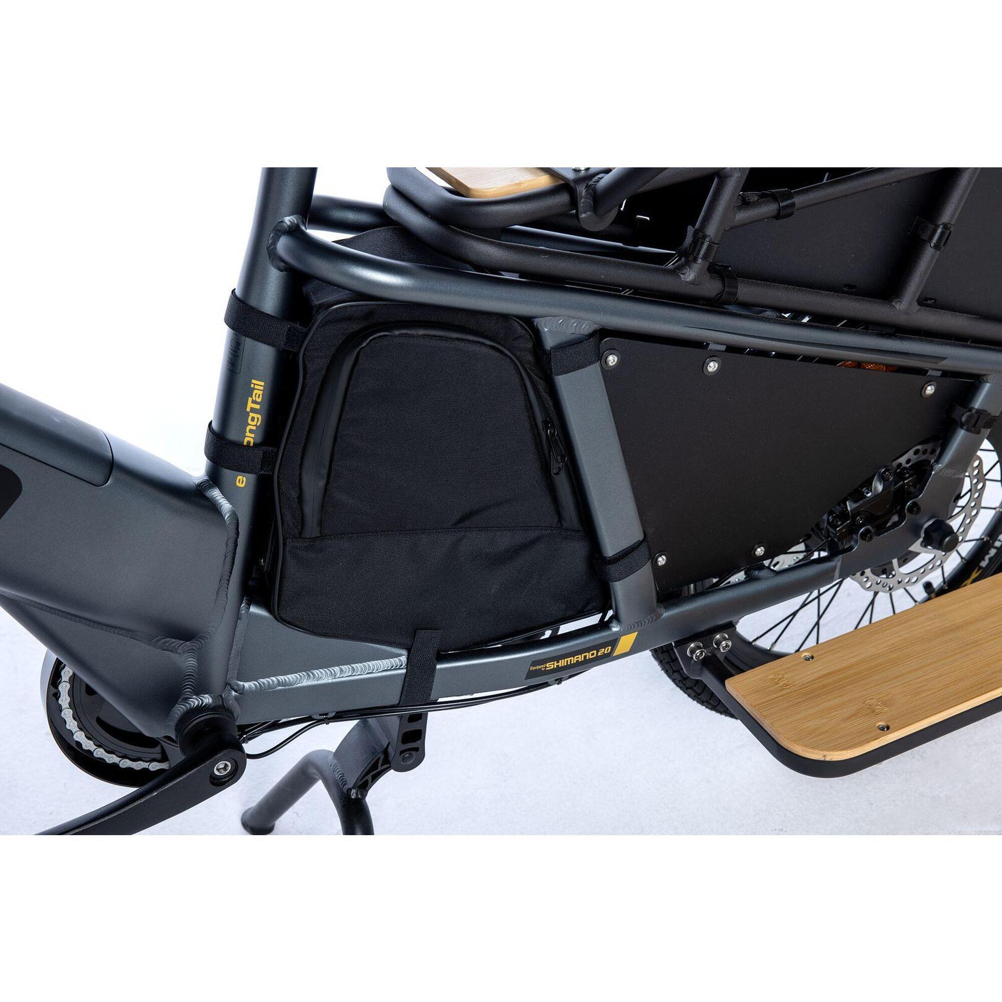 Batterie intégrée et porte-bagages du Moma E-Longtail
