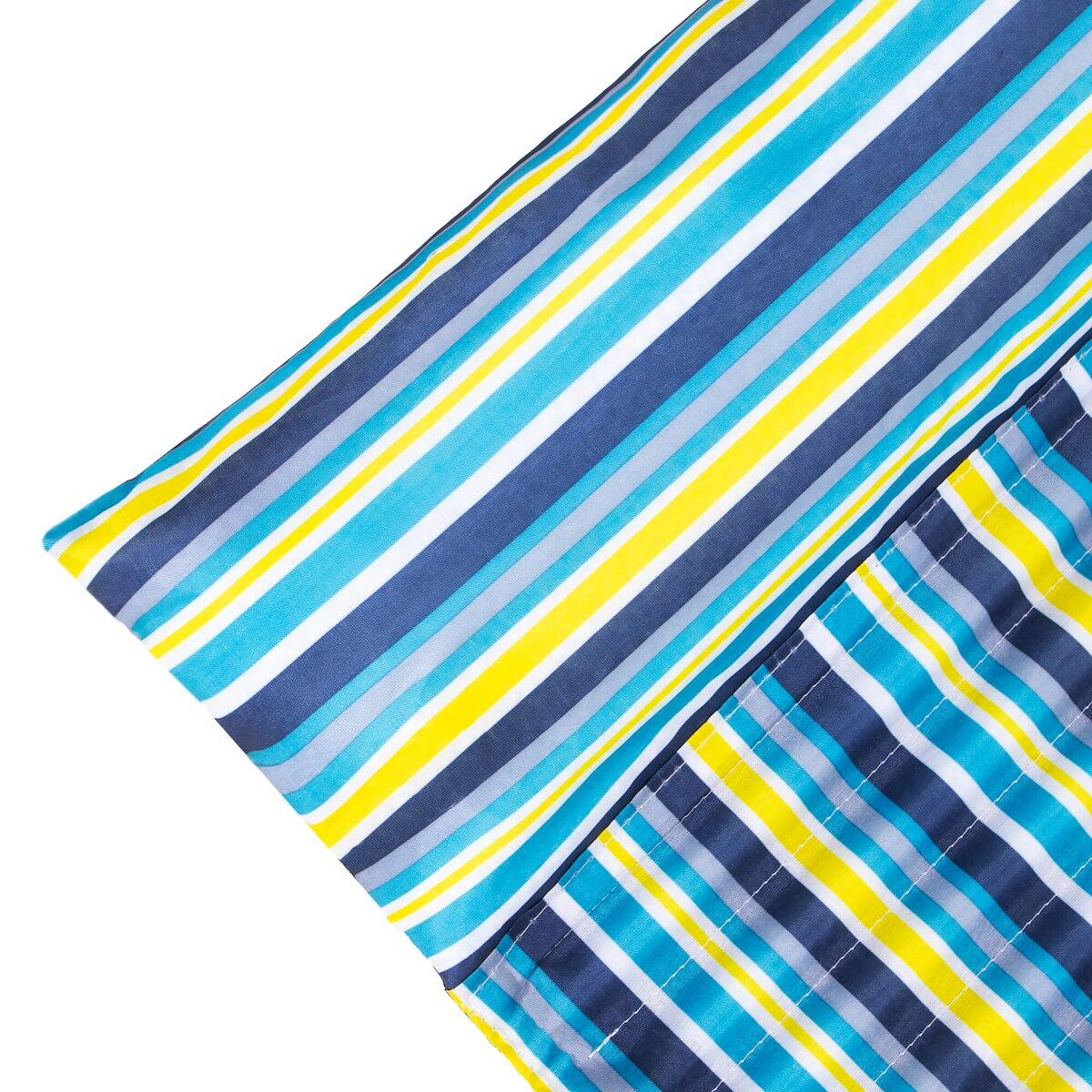 Mata na plażę z poduszką, piankowa 180x60 cm kolorowe pasy 5/7