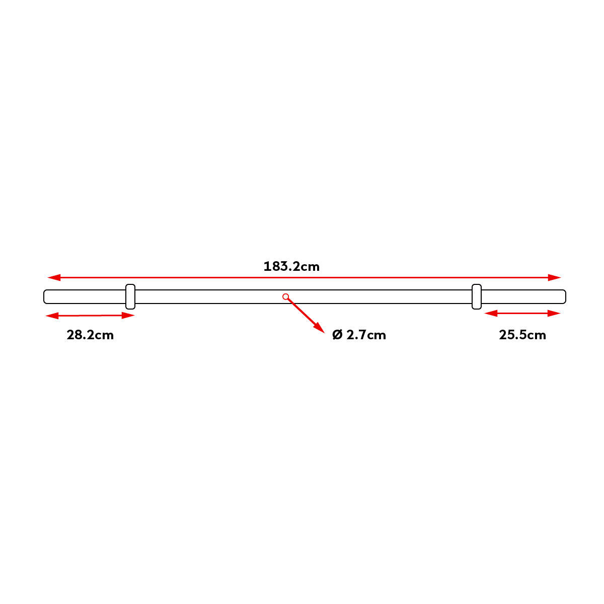 Barra "Barbell" Ø 50 mm + 2 fermi a disco 5/5