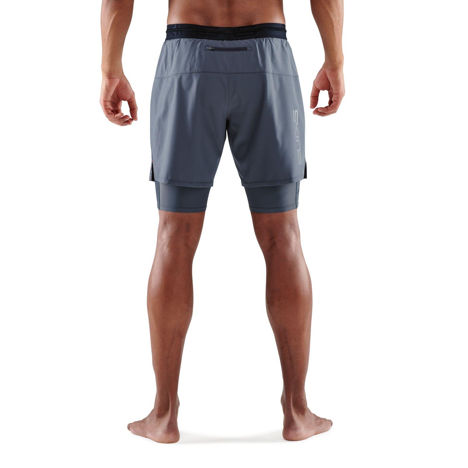 Running Men s Compression Superpose Half Tights 3 Series Charcoal