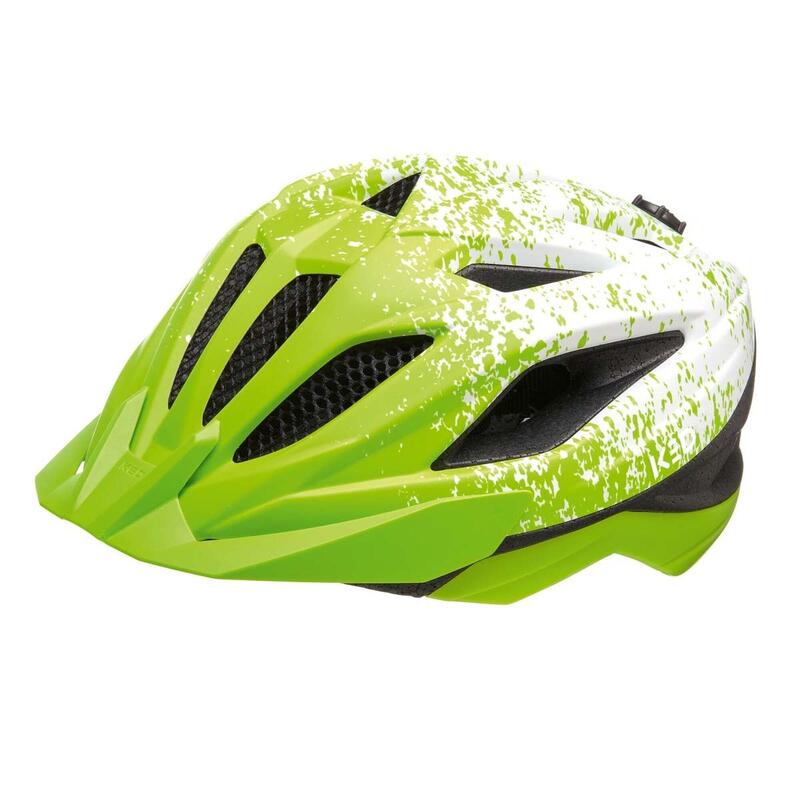 KED Casco per bambini Street Jr. Pro, lime green white matt