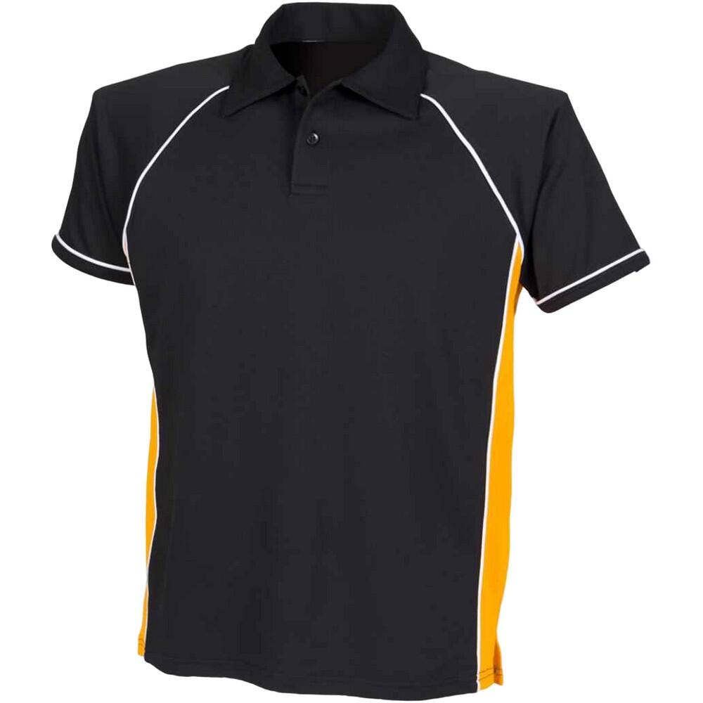 Finden And Hales Mens Performance Piped Polo Shirt