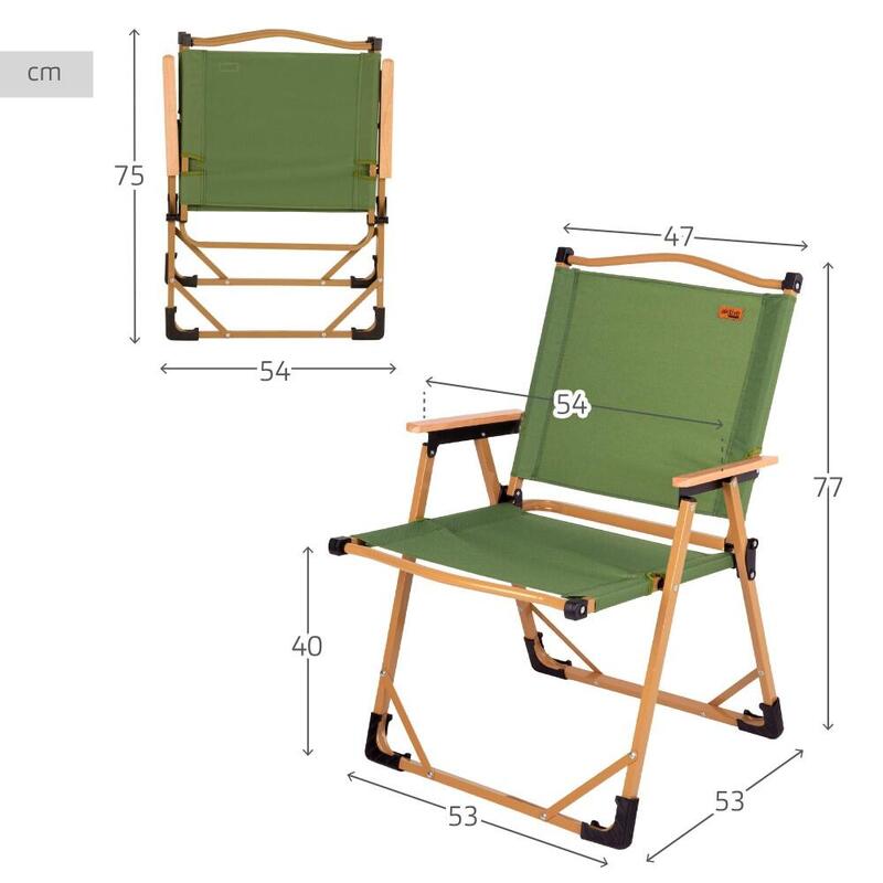 Aktive Silla plegable verde glamping