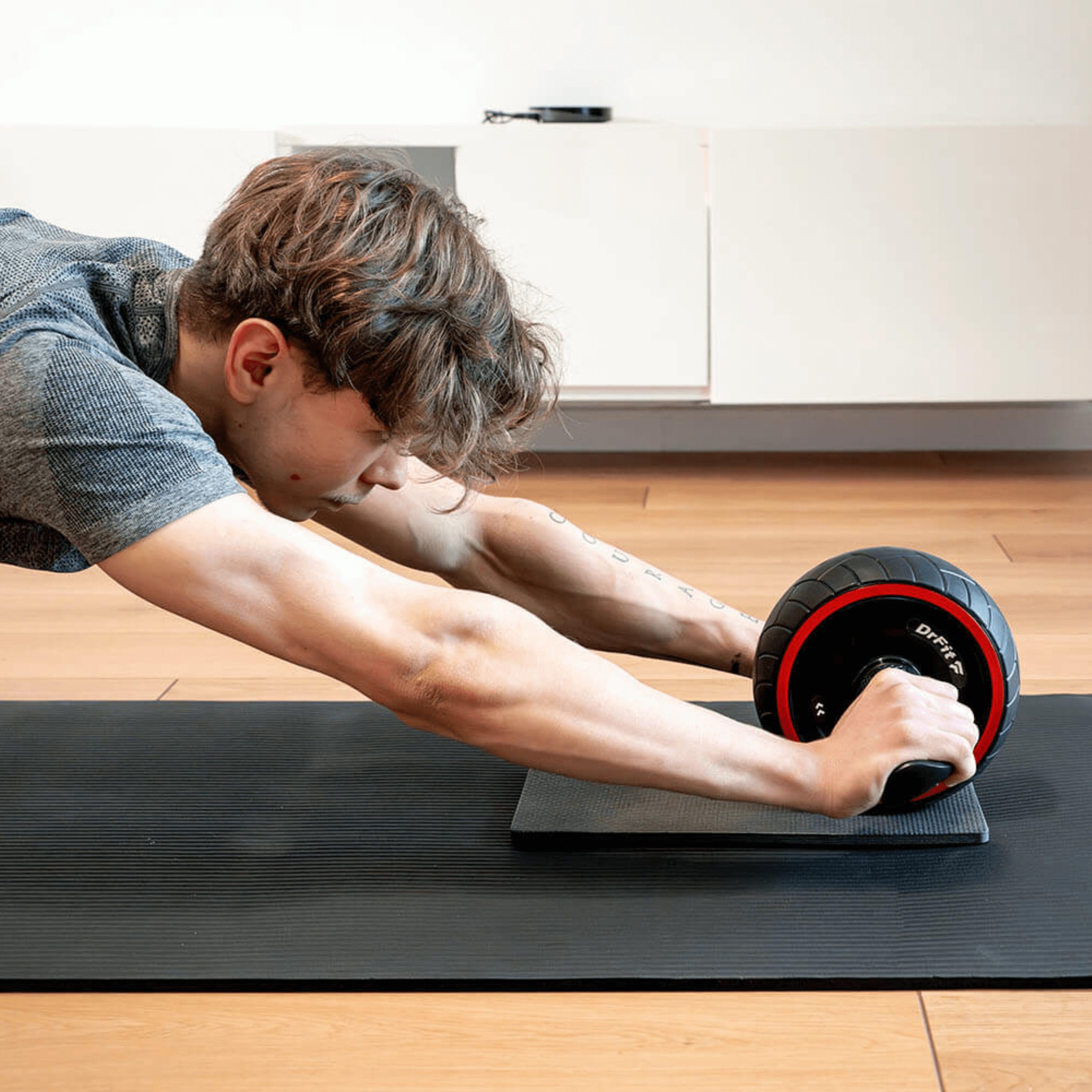 Kółko do ćwiczeń mięśni brzucha AB trening rozbudowa brzucha + mini mata DrFit 5/7
