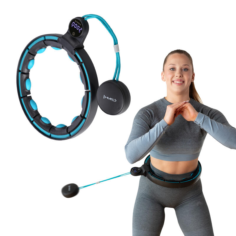Hula Hoop Magnetic Reglabil cu Contor și Bilă Fitness HMS HHM17
