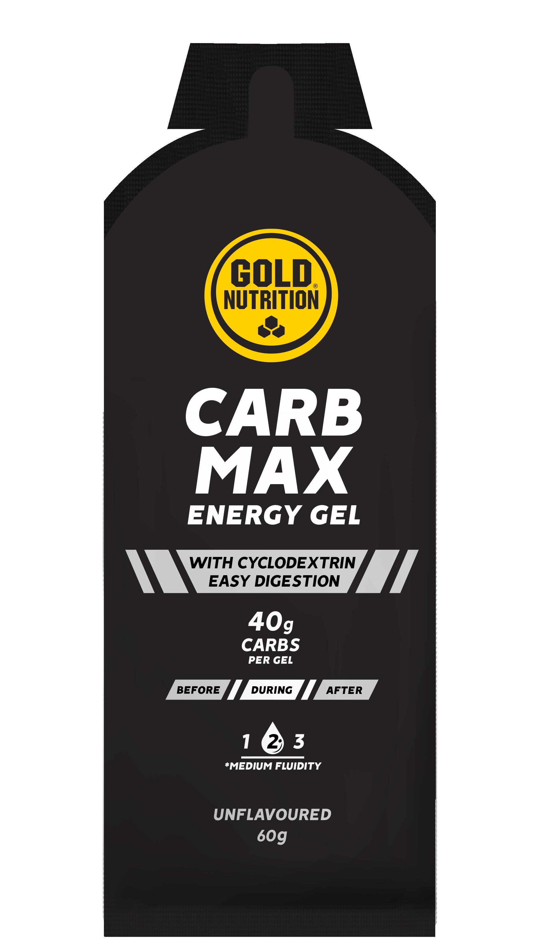 GOLD NUTRITION CARB MAX ENERGY GEL 60G - CAIXA DE 15