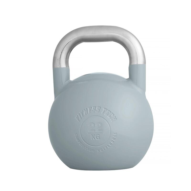 Kettlebell Competición Fitness Tech 22 kg Gris