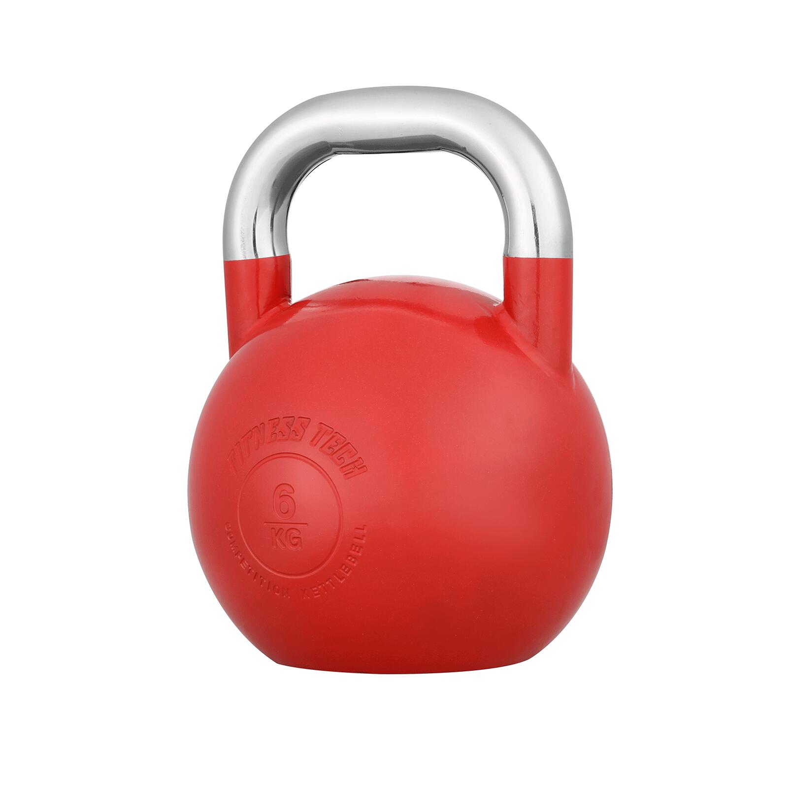 Kettlebell Competición Fitness Tech 6 kg roja 3/6