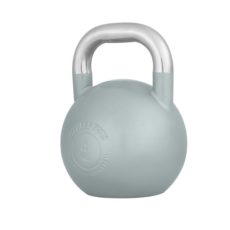 Kettlebell Competición Fitness Tech 4 kg Gris