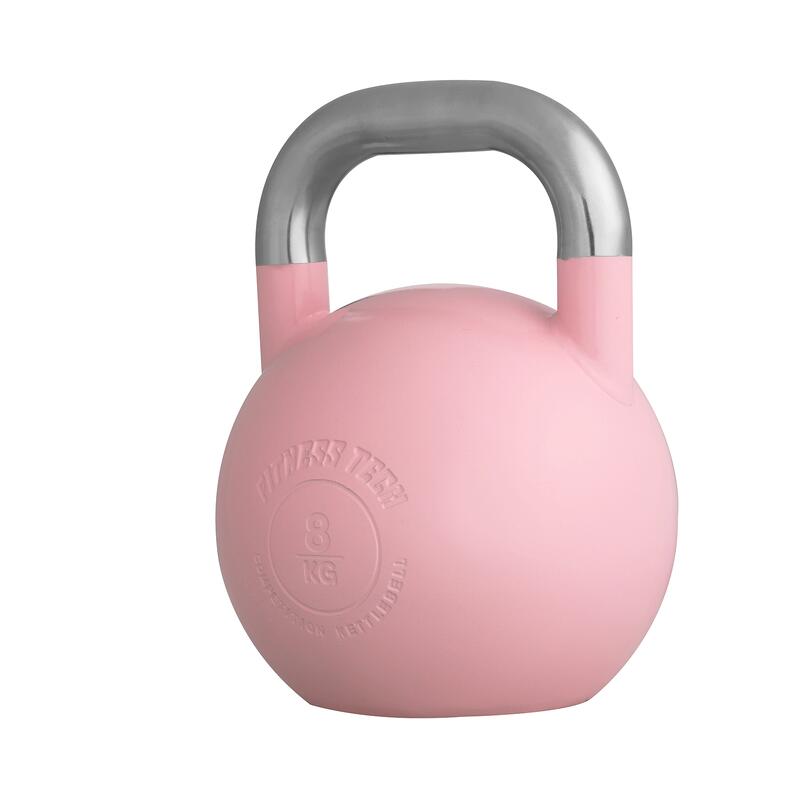 Kettlebell Competición Fitness Tech 8 kg rosa