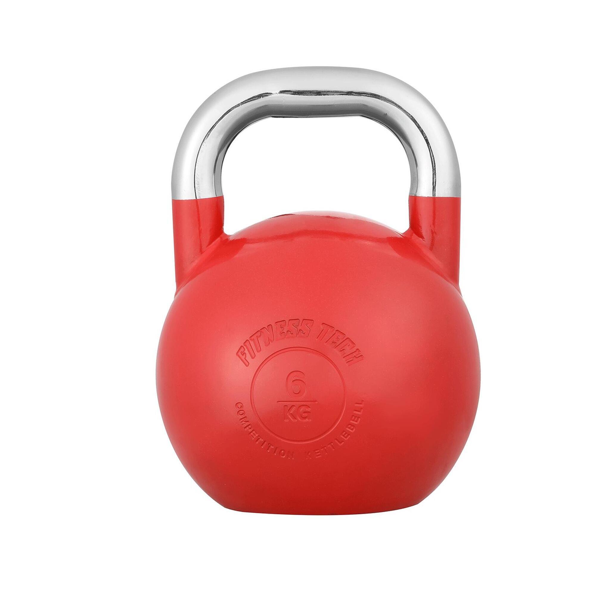 Fitness Tech - Kettlebell Compétition Fitness Tech 6kg - Kettlebell - Rouge - 6 Kg - Decathlon