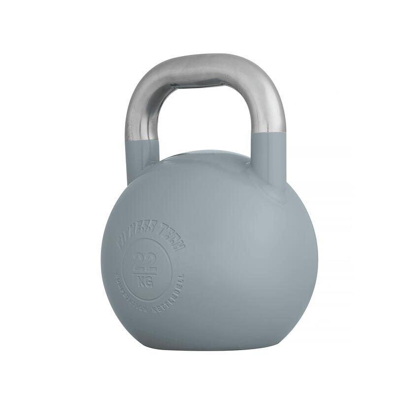 Kettlebell Competición Fitness Tech 22 kg Gris