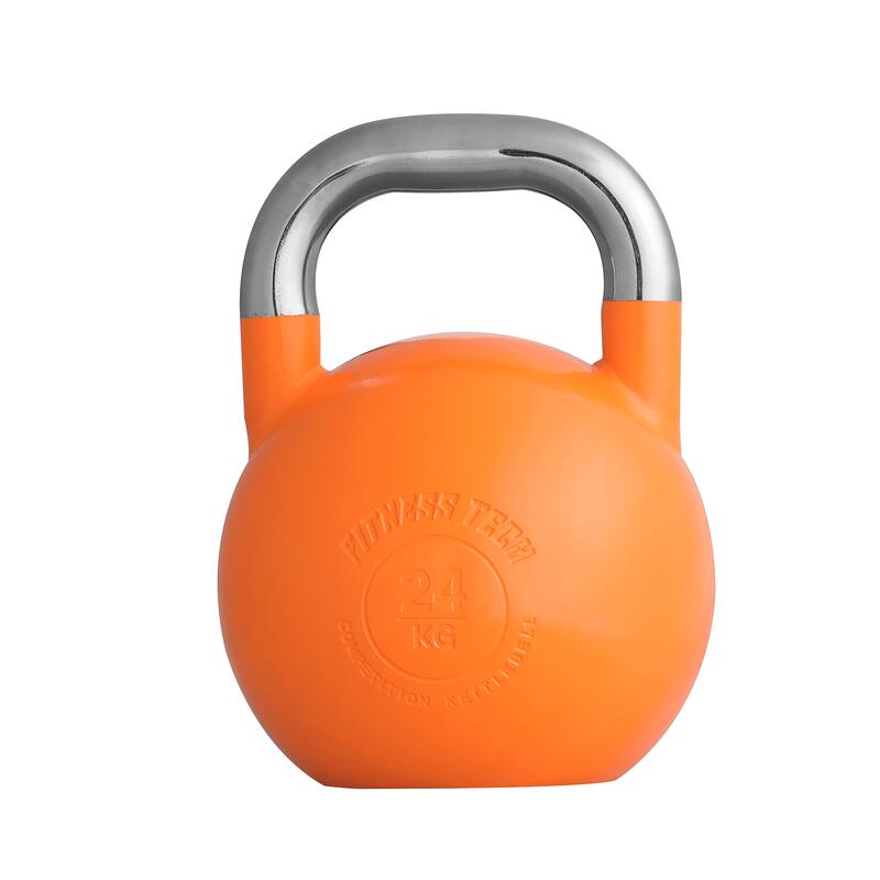 Kettlebell Competición Fitness Tech 24 kg Naranja