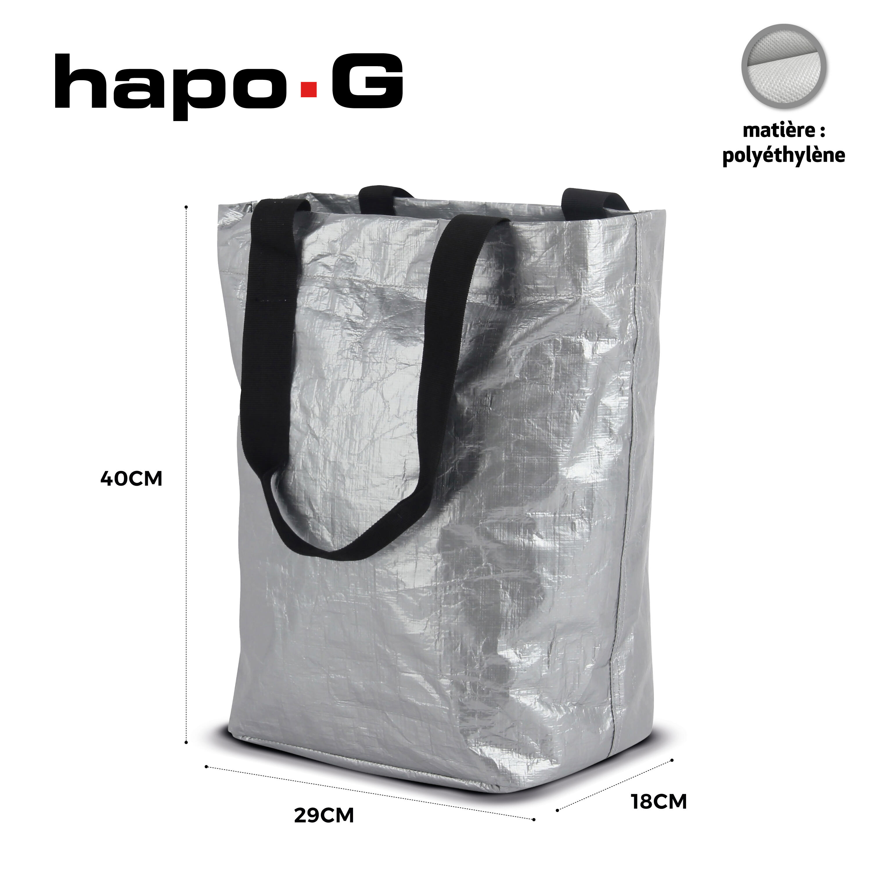 Sacoche arrière Hapo-G - fixation porte-bagages - matière recyclée 2/5