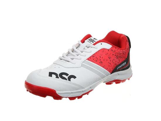 DSC Zooter Cricket-Schuhe | Weiß/Rot | Für Männer und Jungen | LightWeight