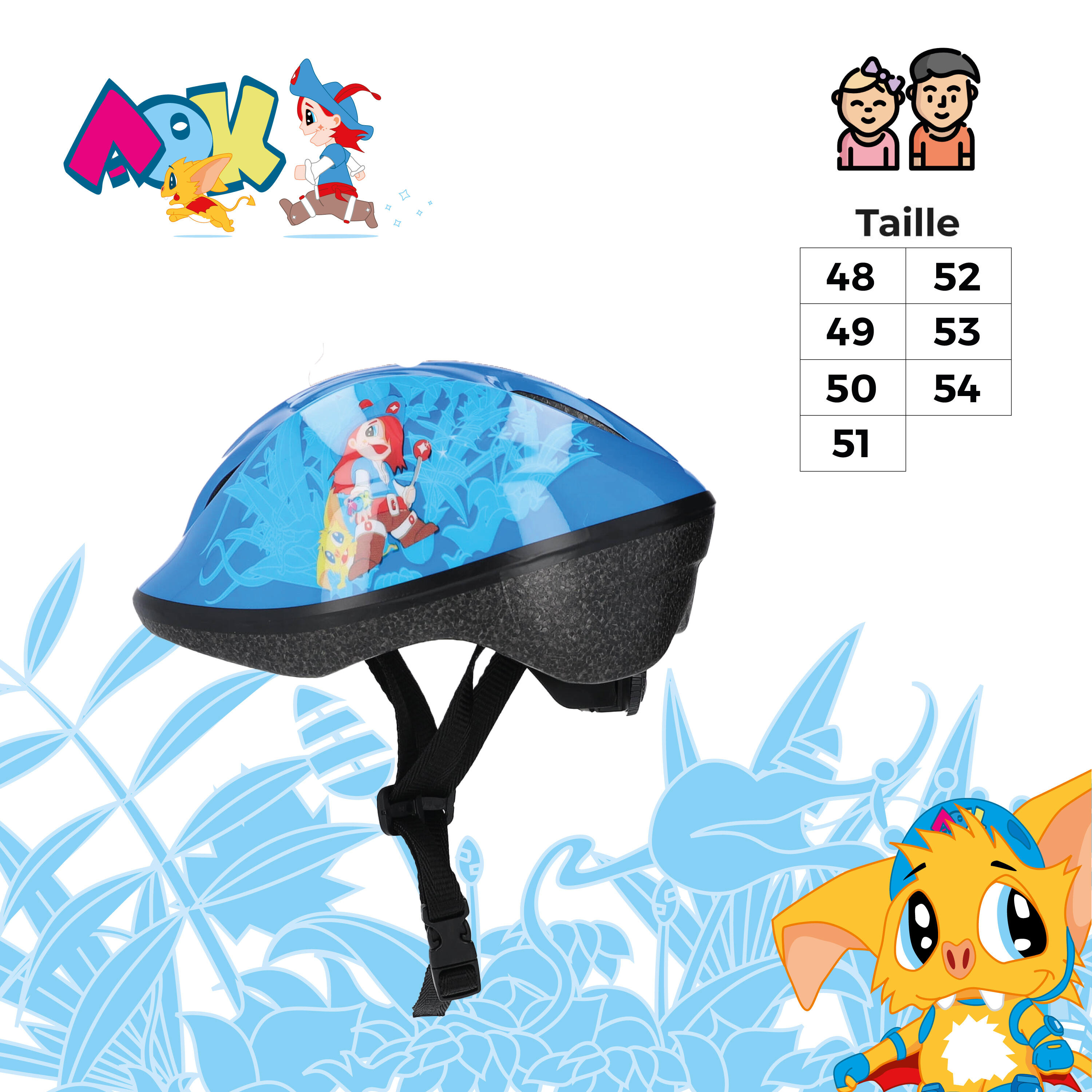 Kinderfahrradhelm Aok 48-54 cm 2/5